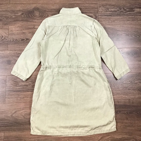 Old Navy Women’s Chambray Tencel Waist Define Oyster Bay Shirt Dress Size Small - Picture 5 of 9